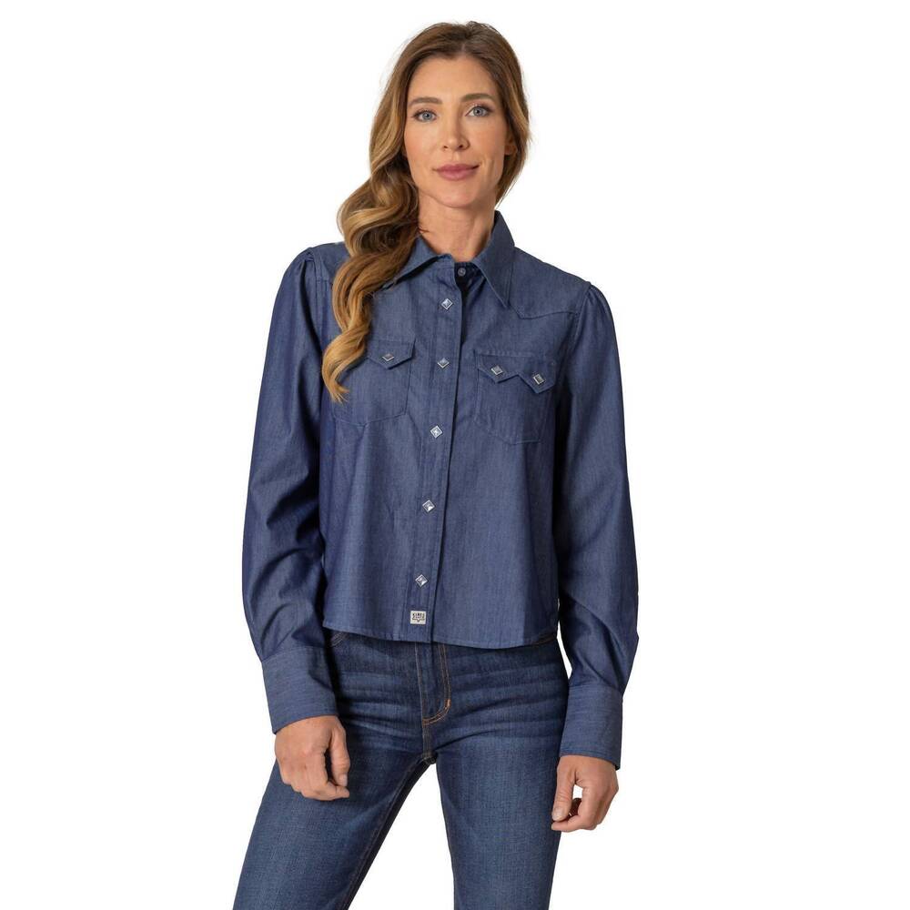 NEW KIMES RANCH annie snap shirt in denim